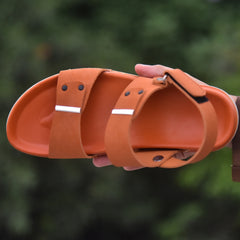 Z 035- Men’s 2-in-1 Convertible Comfort Sandals – Mustard