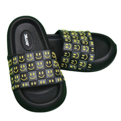 K 008 - Kids' Smiley Face Slides (Black)