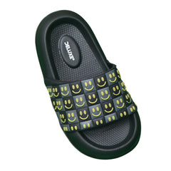 K 008 - Kids' Smiley Face Slides (Black)