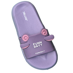 K 40 - FUNN DAYY Cartoon Slides – Kids Slippers (Purple)