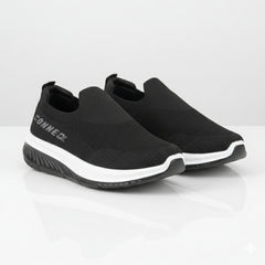 Z 165-Men’s Knit Slip-On Sneakers – Lightweight Running Shoes- Black