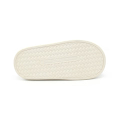 Z 24- Women’s Flower Knit Slide Slippers – Soft Yellow