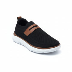 Z 802-Men’s Slip-On Loafer Sneakers – Breathable & Stylish- Black