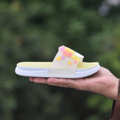 K 001- “GRL PWR” Kids Comfort Slippers – Soft & Fun Summer Slides