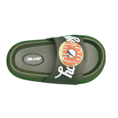 K 30 - Kids' Donut Delight Slides – Green | Happy Day Edition