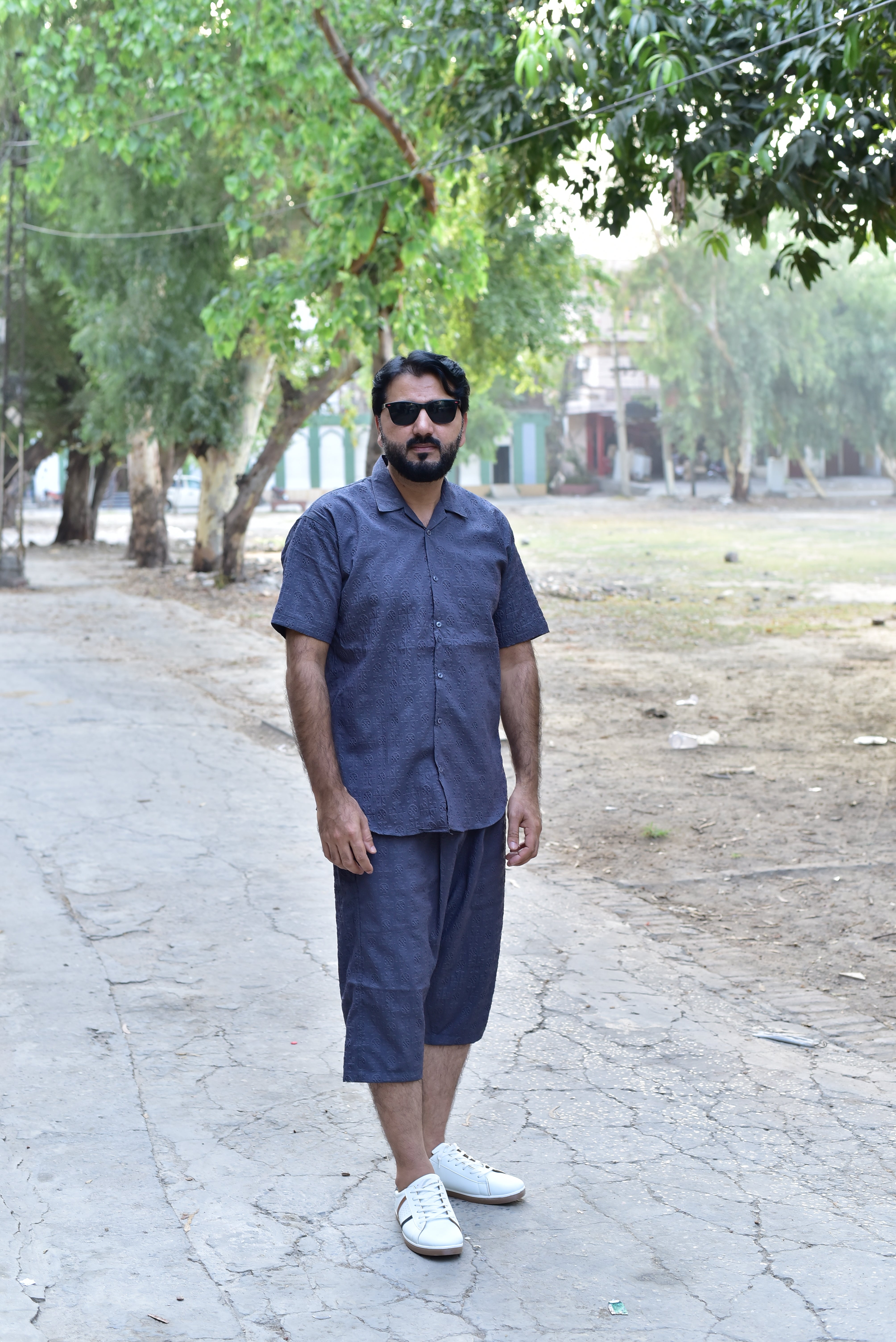 01- Men's Summer Co-Ord Set – Shirt & Shorts (Gray)