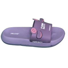 K 40 - FUNN DAYY Cartoon Slides – Kids Slippers (Purple)